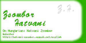 zsombor hatvani business card